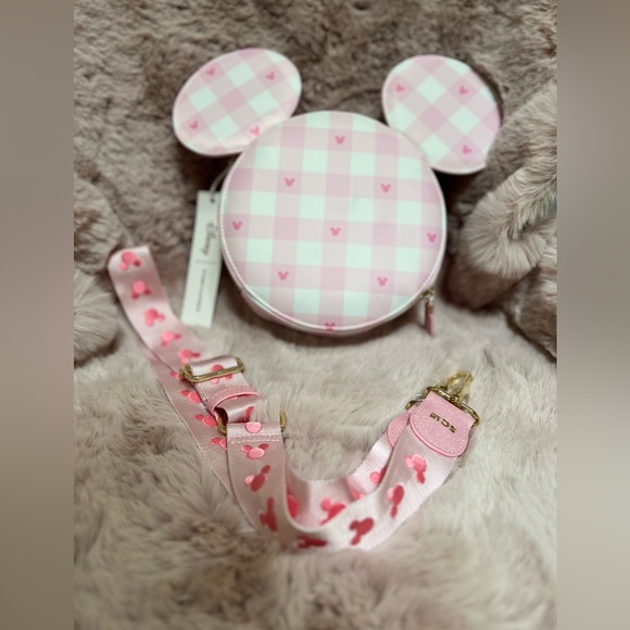 Stoney Clover Lane Disney Gingham Mickey Crossbody Bag w/strap NWT - Picture 1 of 6